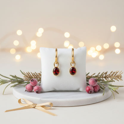BAYANA Christmas Earrings - Red