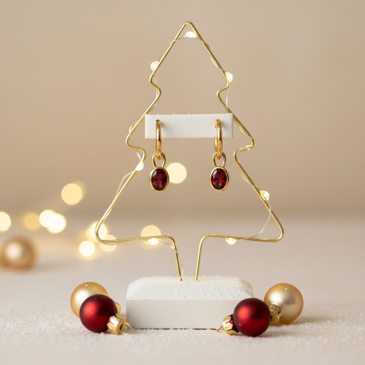 BAYANA Christmas Earrings - Red