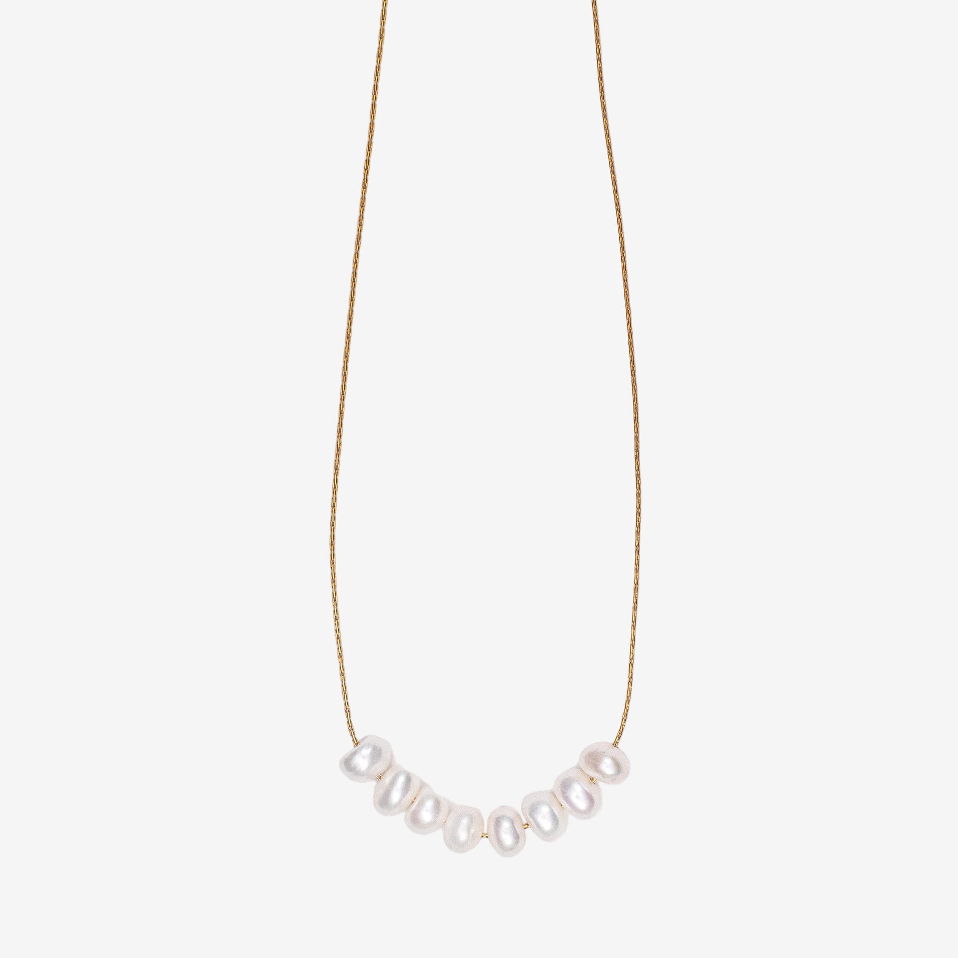 FRESHWATER PEARL NECKLACE - 18k Stainless Steel Waterproof Necklace