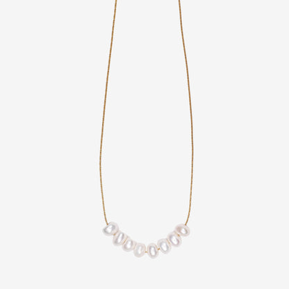 FRESHWATER PEARL NECKLACE - 18k Stainless Steel Waterproof Necklace