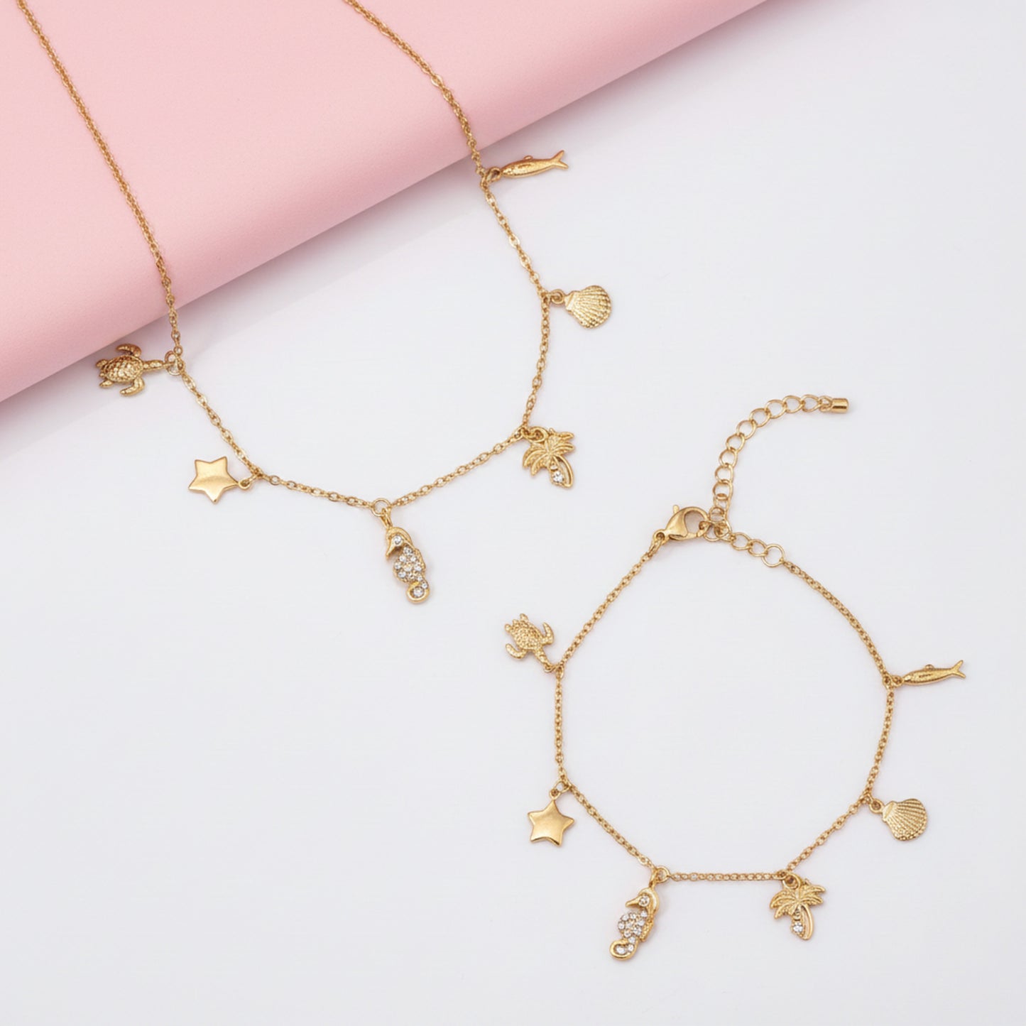 OCEAN CHARMS Bundle - Necklace & Bracelet