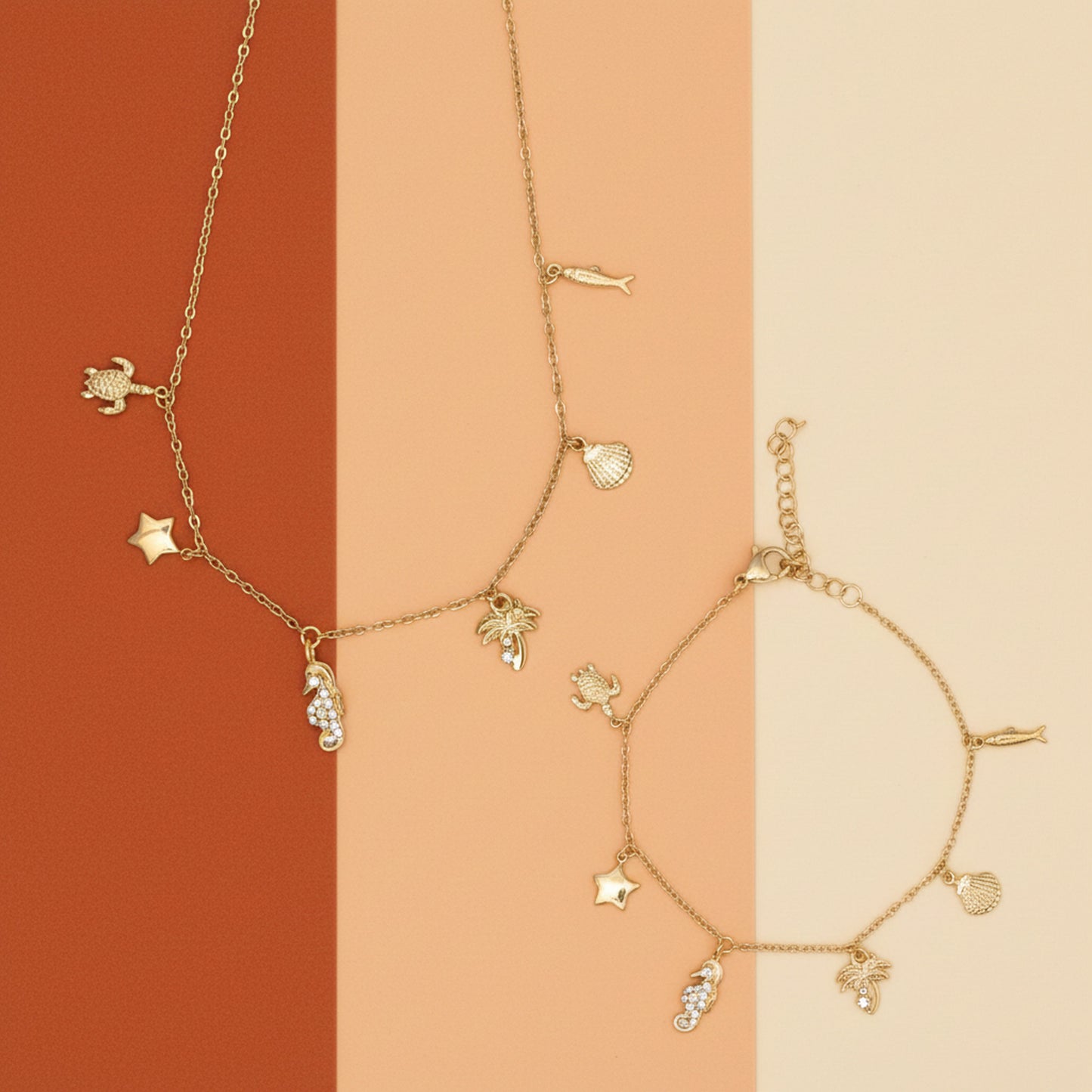 OCEAN CHARMS Bundle - Necklace & Bracelet