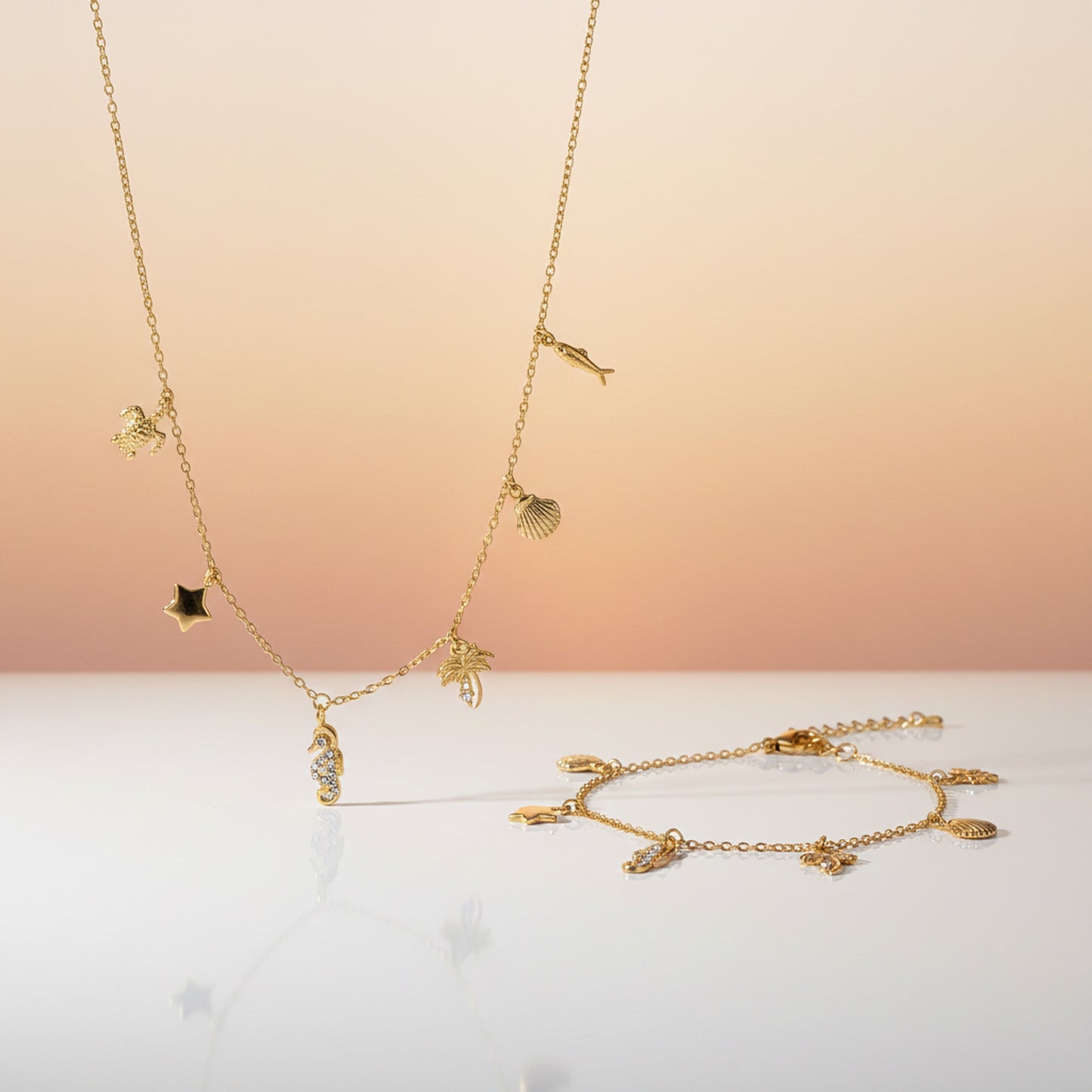 OCEAN CHARMS Bundle - Necklace & Bracelet