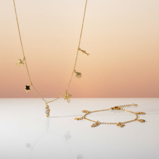 OCEAN CHARMS Bundle - Necklace & Bracelet