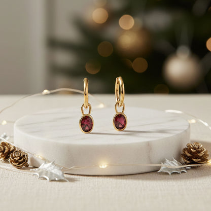 BAYANA Christmas Earrings - Red